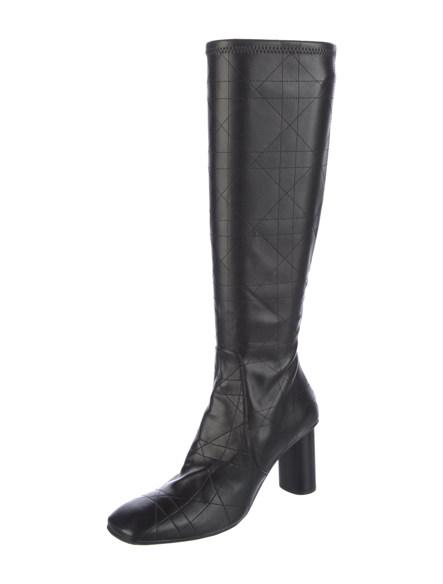 Christian Dior Cannage Pattern Leather Boots
