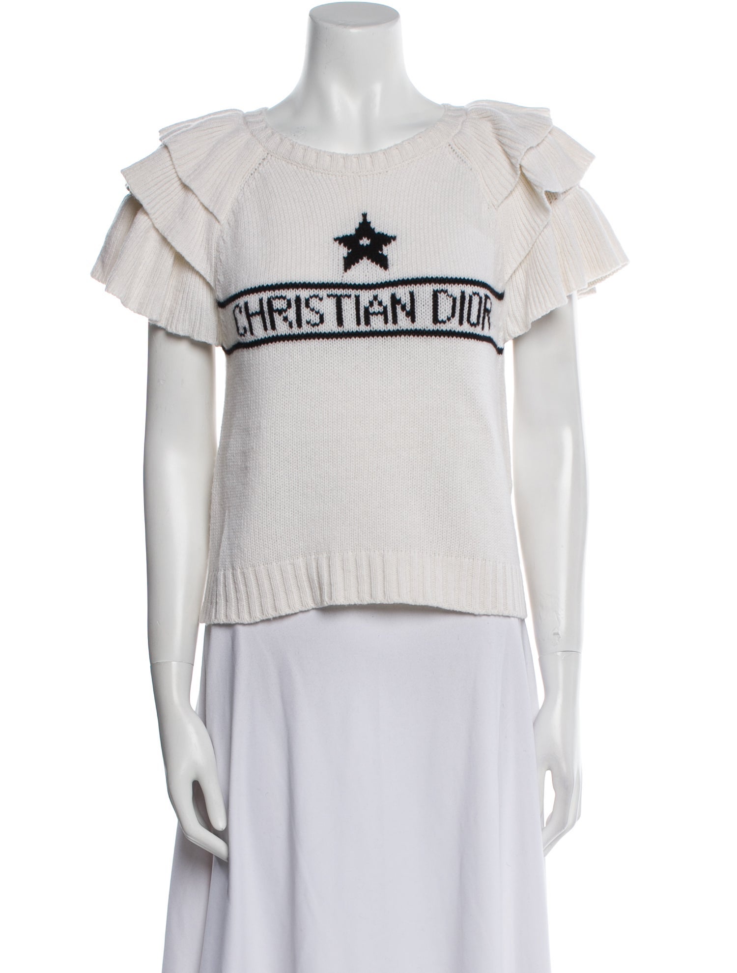 Christian Dior Cashmere Graphic Print Sweater
