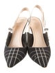 Christian Dior Canvas Printed Slingback Pumps