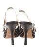 Christian Dior Canvas Printed Slingback Pumps