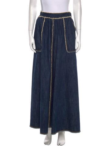 Christian Dior Skirts Raw-Edge Trim Long Skirt Us2, Fr34 | XS