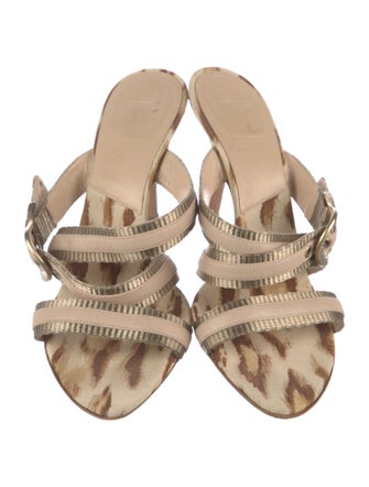 Christian Dior Canvas Printed Slides