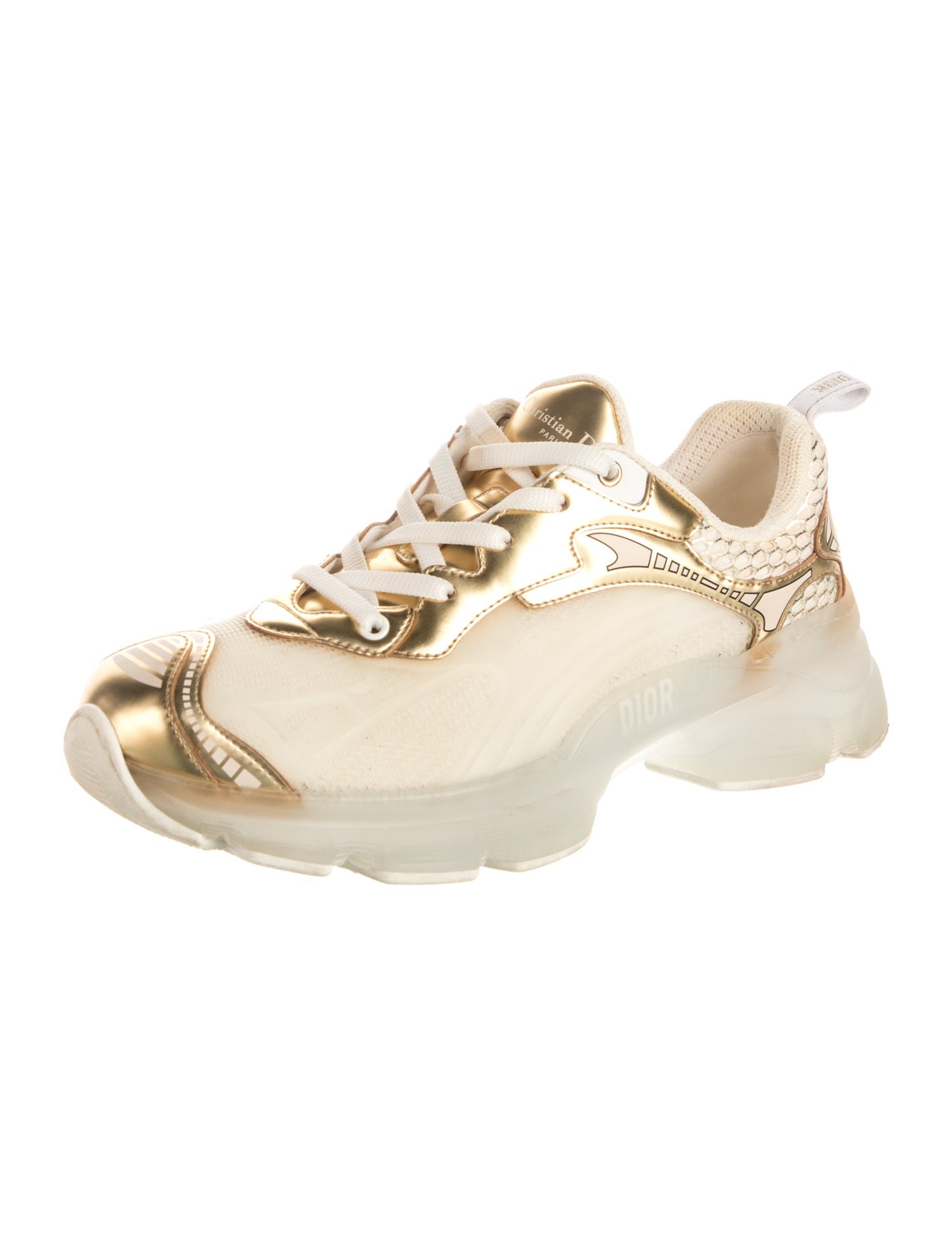 Christian Dior Rubber Mesh Accents Chunky Sneakers