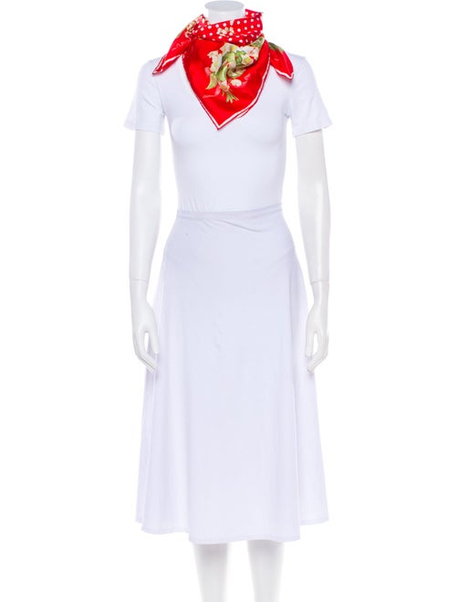 Christian Dior Silk Floral Print Scarf