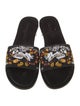 Christian Dior Printed Beaded Accents Slides
