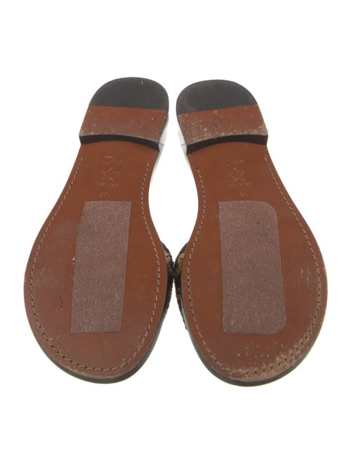 Christian Dior Printed Beaded Accents Slides