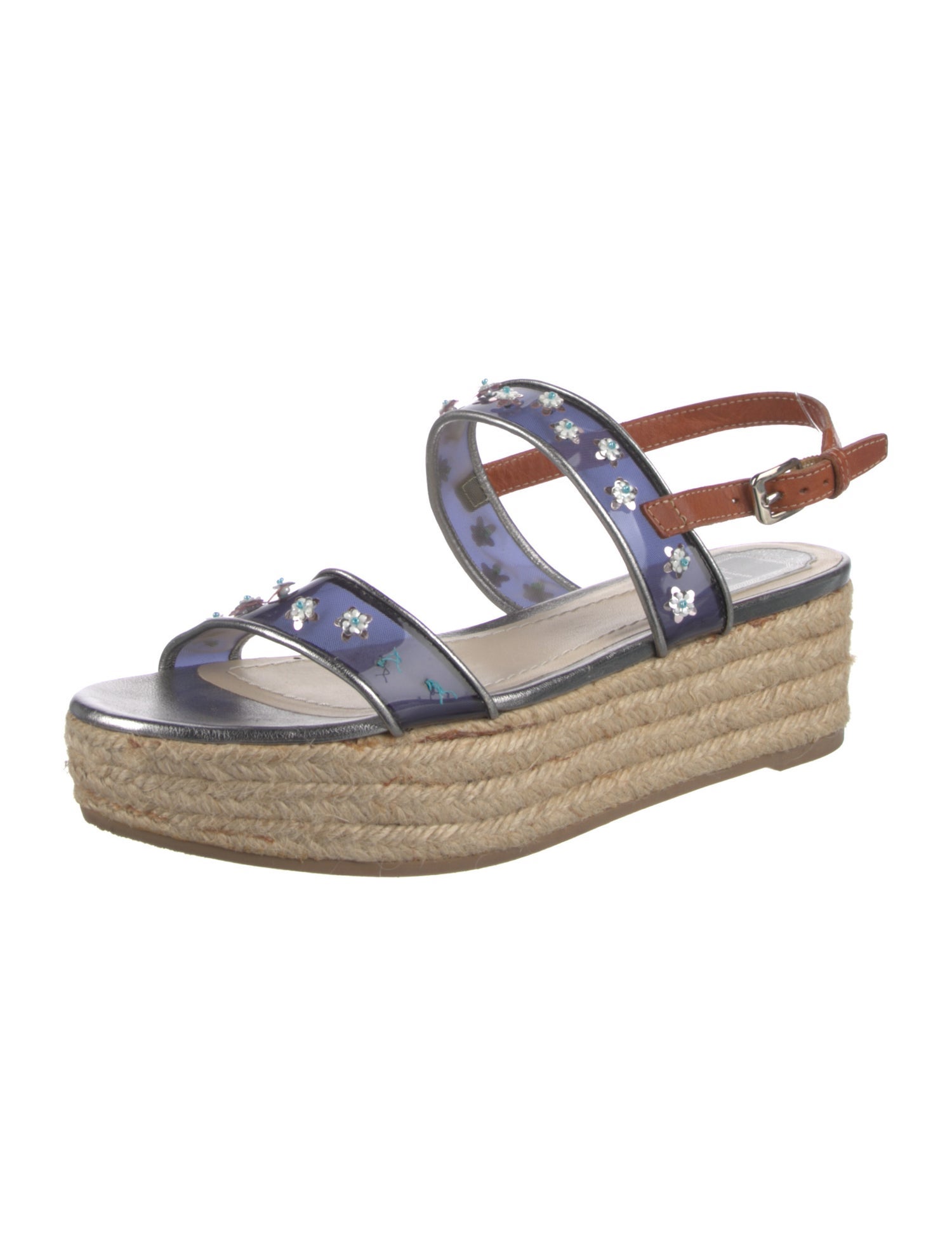 Christian Dior PVC Braided Accents Espadrilles