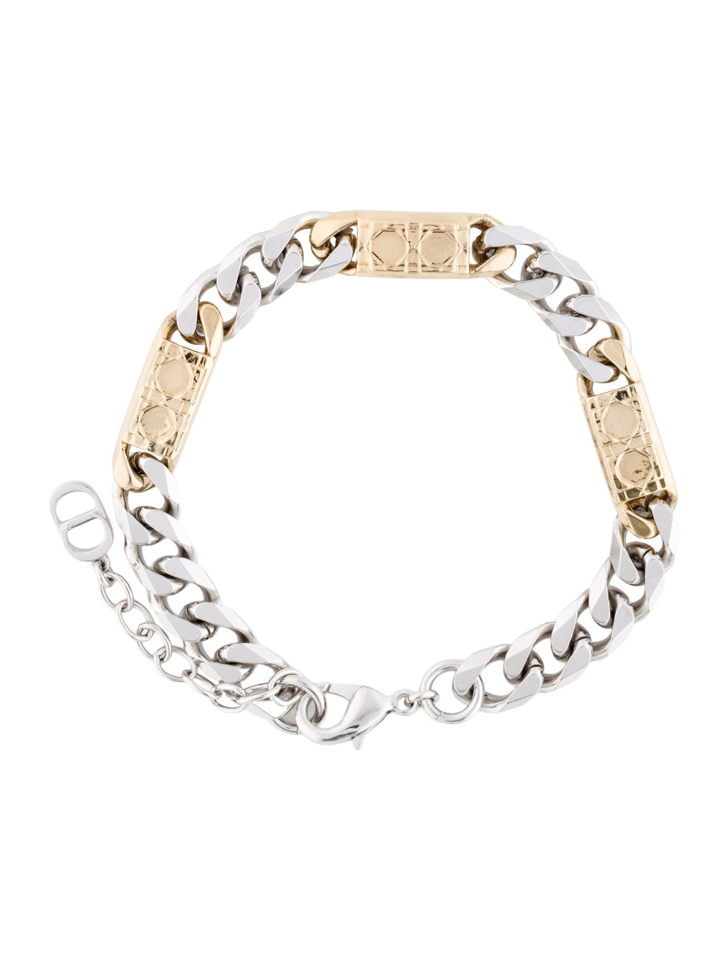 Christian Dior Two-Tone Curb Link Bracelet