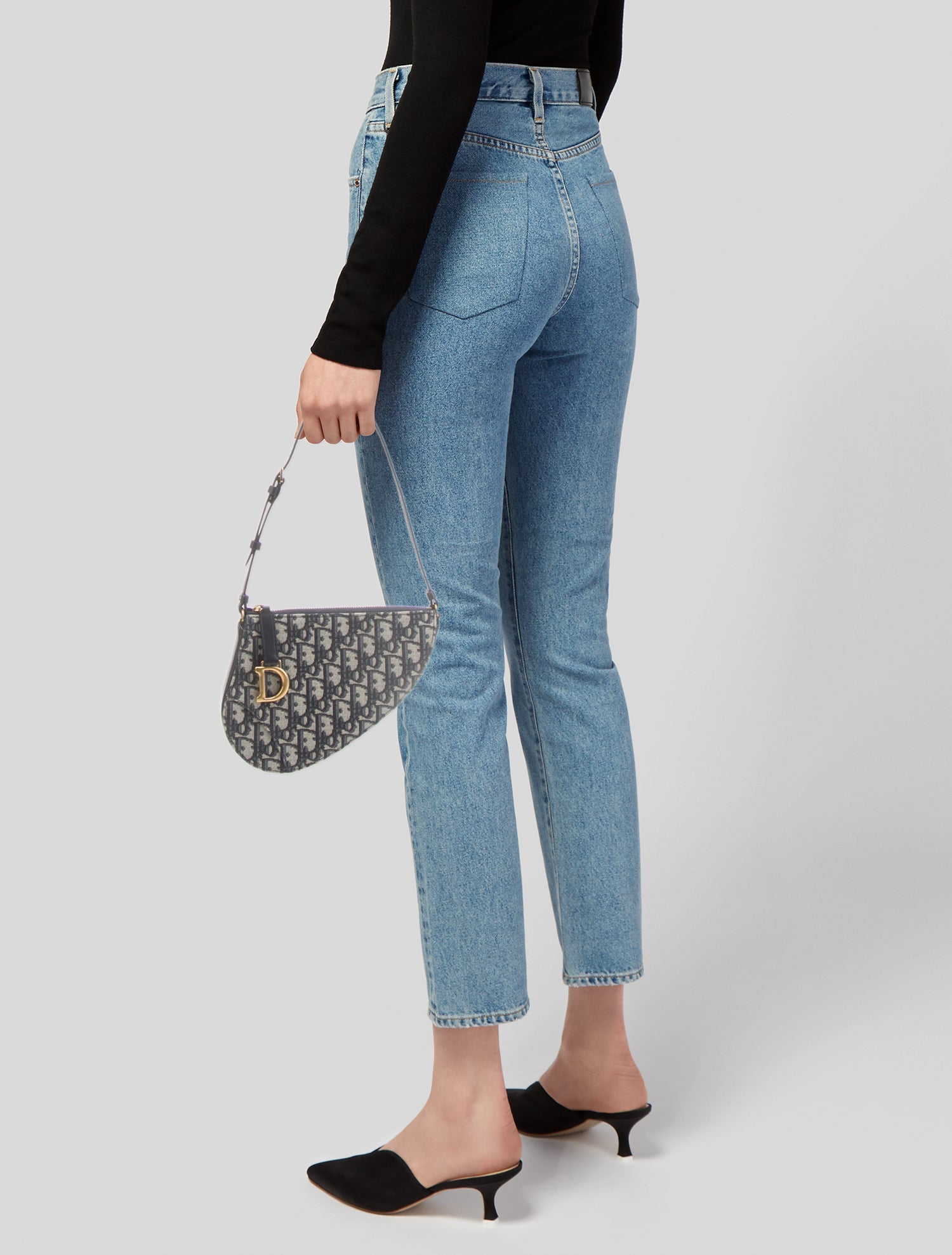 Christian Dior Oblique Jacquard Saddle Pochette 2023