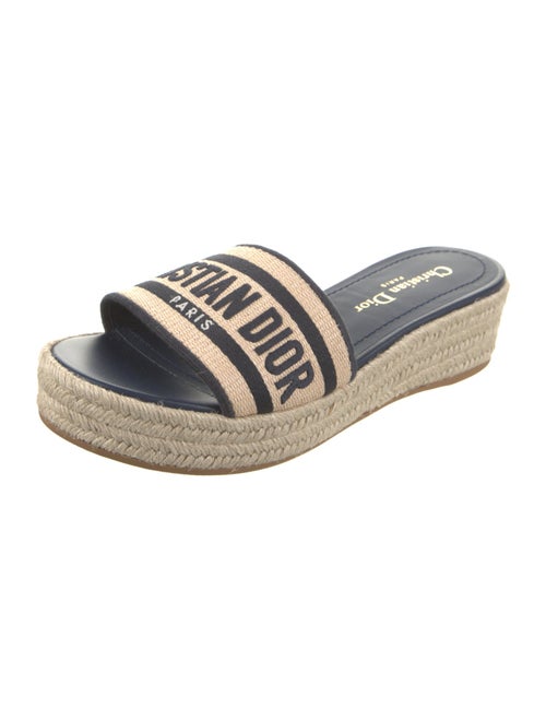 Christian Dior Raffia Printed Espadrilles