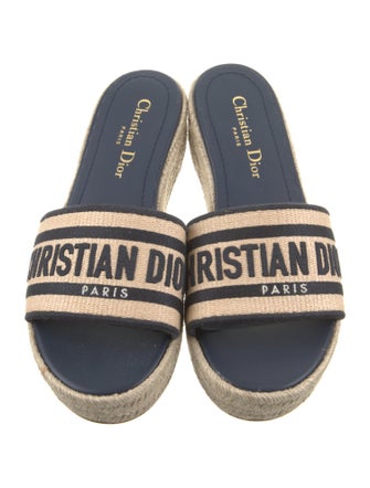 Christian Dior Raffia Printed Espadrilles