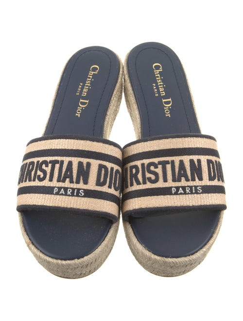 Christian Dior Raffia Printed Espadrilles