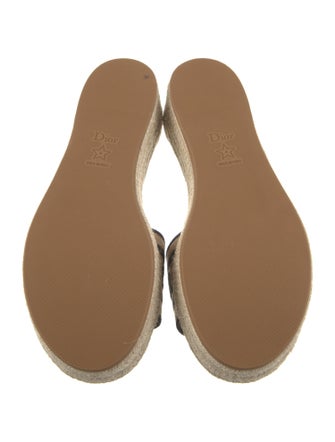 Christian Dior Raffia Printed Espadrilles