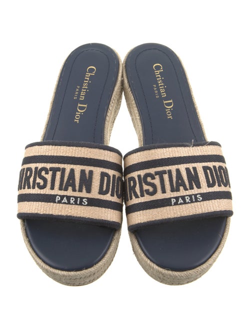 Christian Dior Raffia Printed Espadrilles