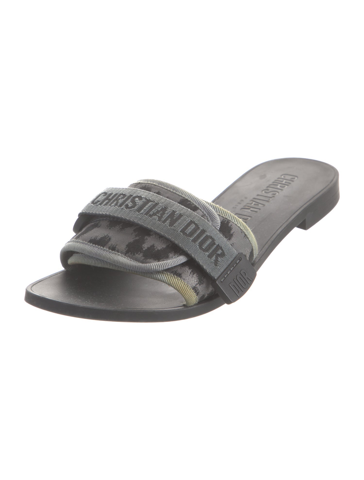 Christian Dior Canvas Printed Slides