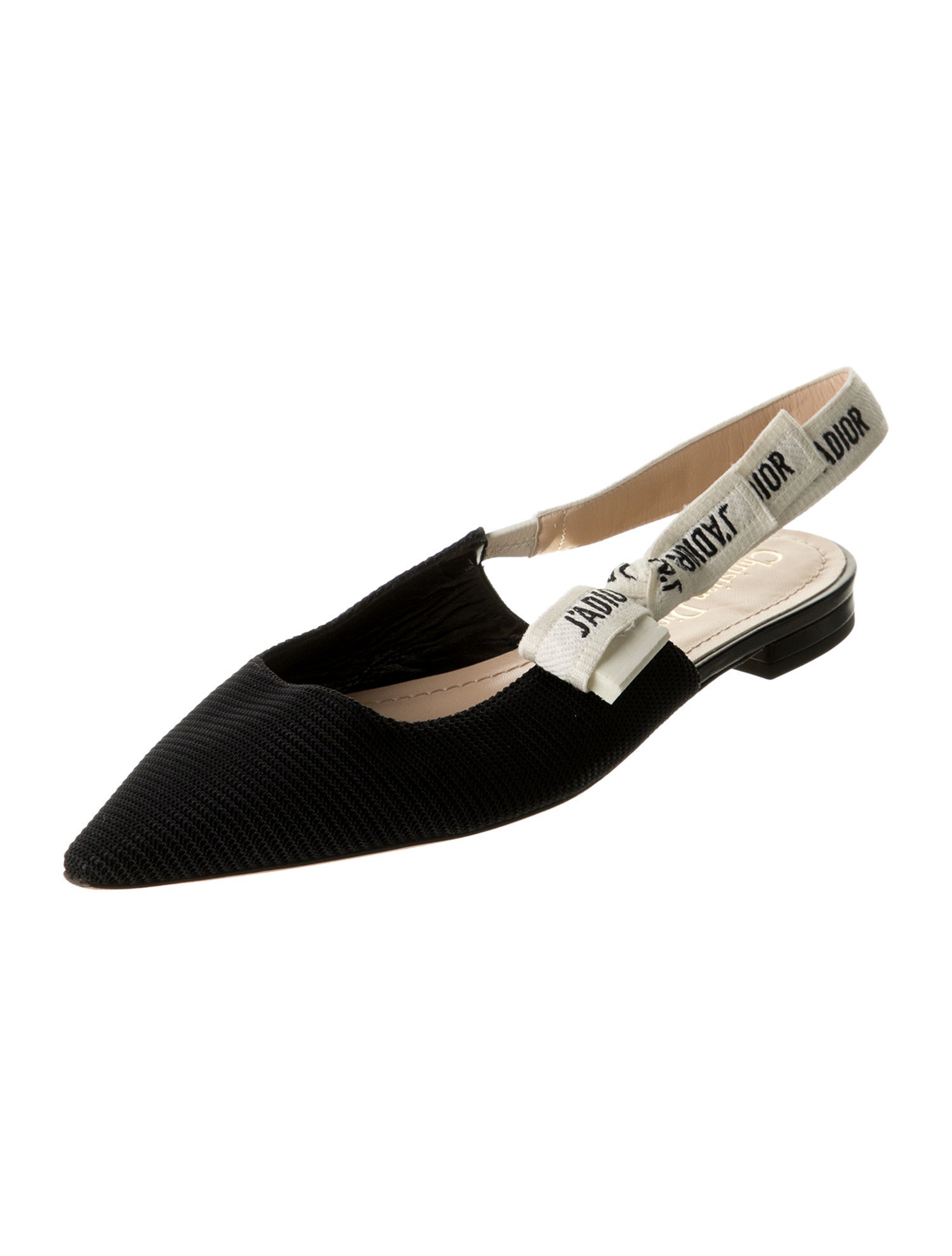 Christian Dior Graphic Print Slingback Flats