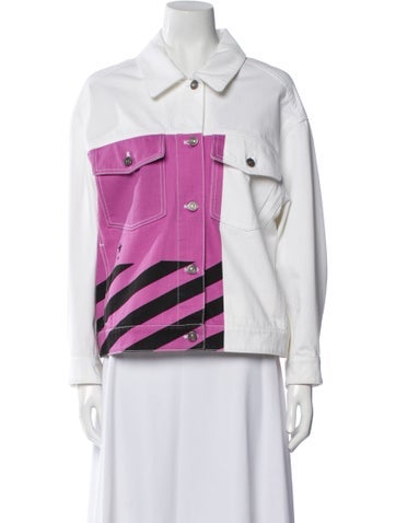 Christian Dior Jackets Striped Denim Jacket Us6, Fr38 | M