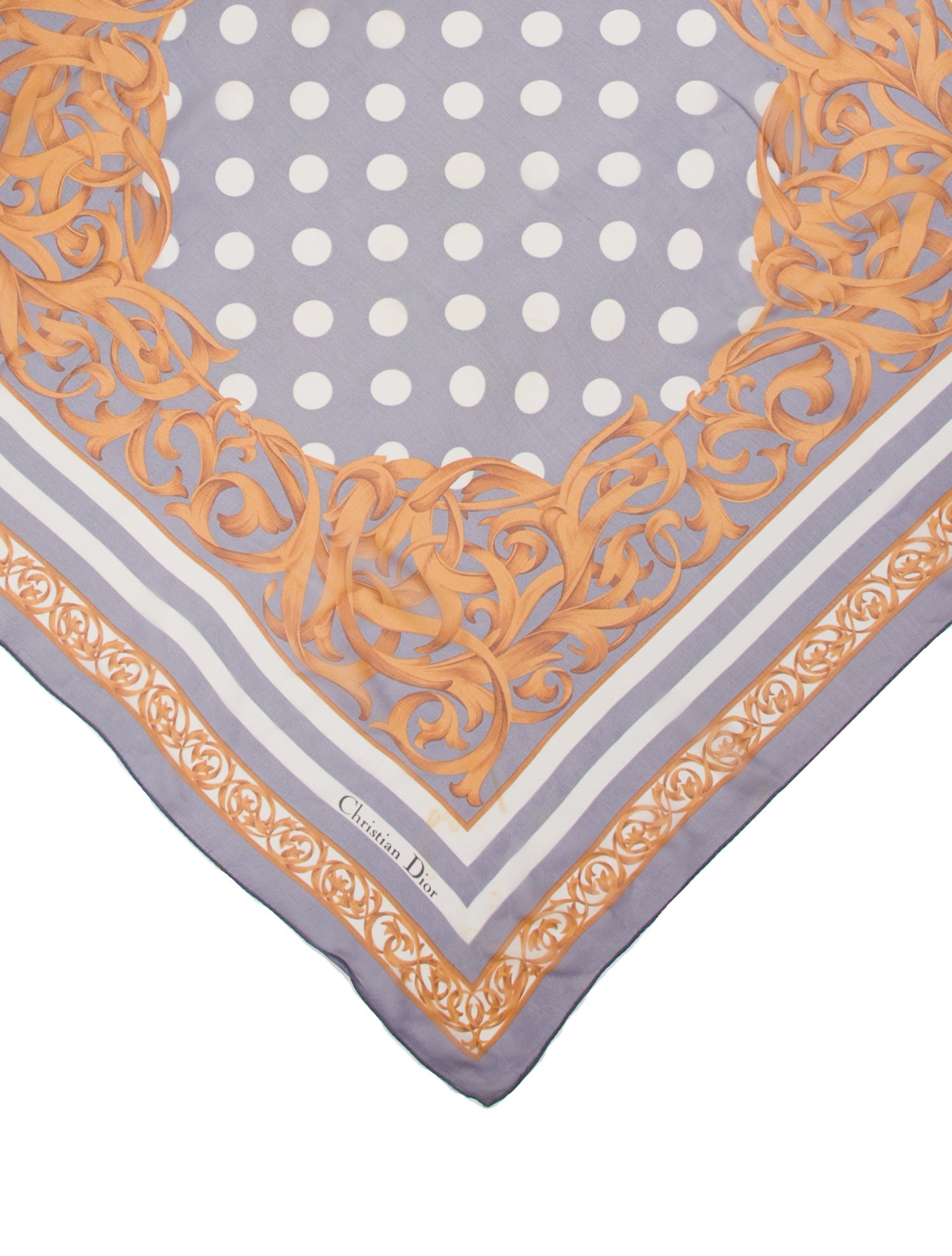 Christian Dior Silk Paisley Print Scarf