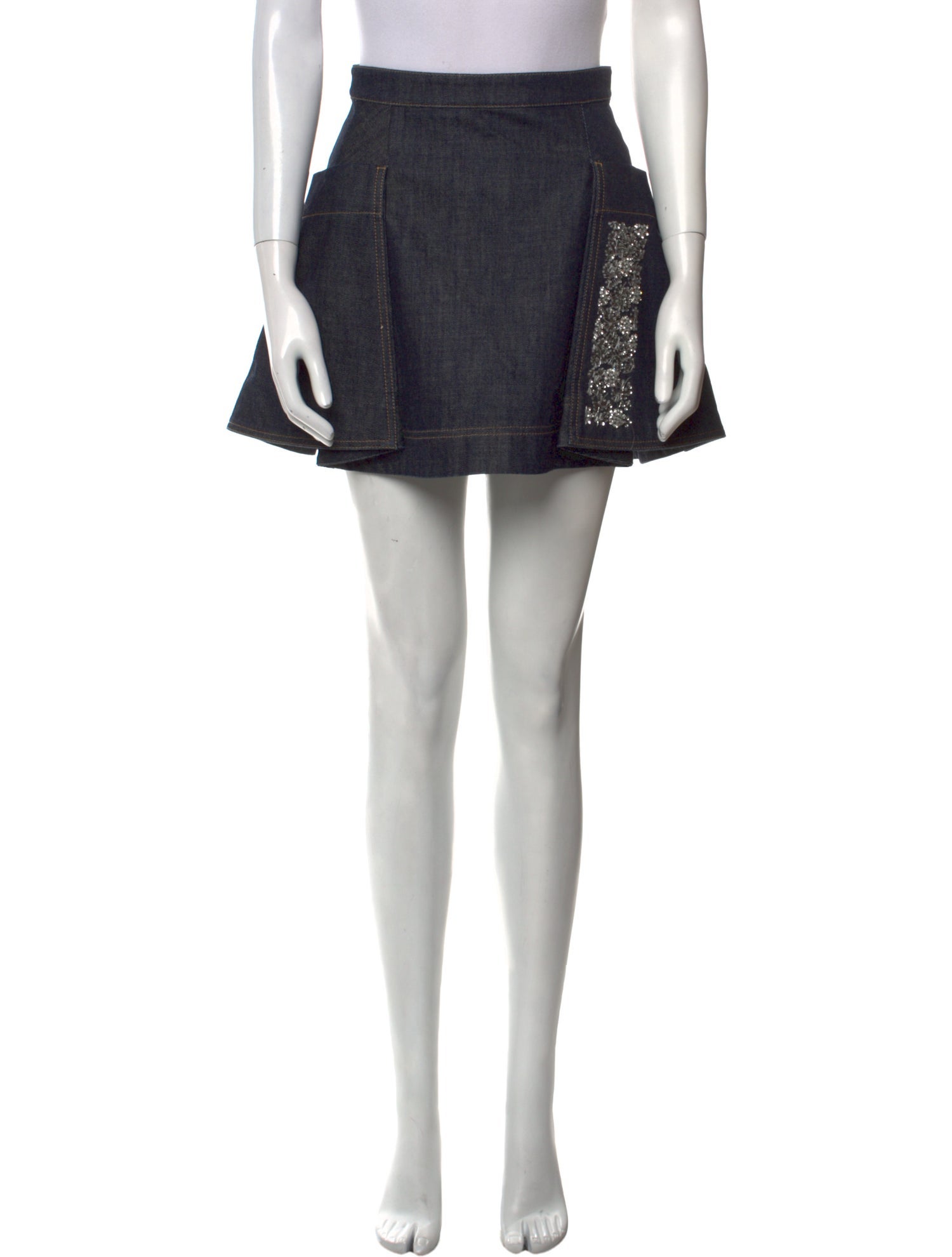 Christian Dior Crystal Embellishments Mini Skirt