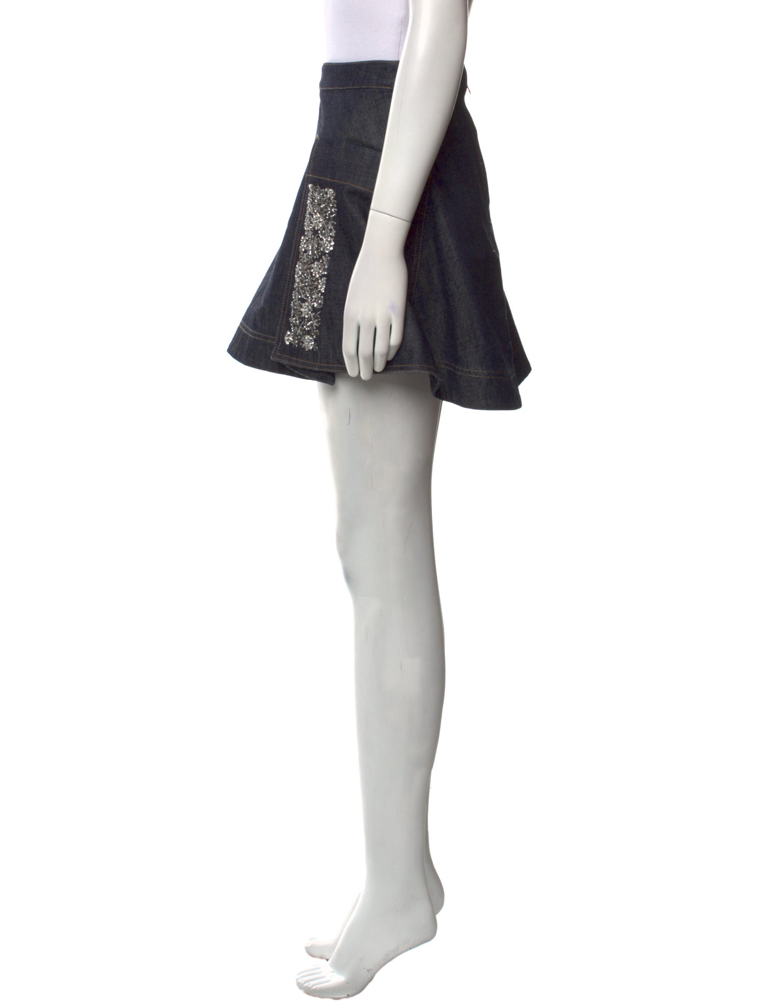 Christian Dior Crystal Embellishments Mini Skirt