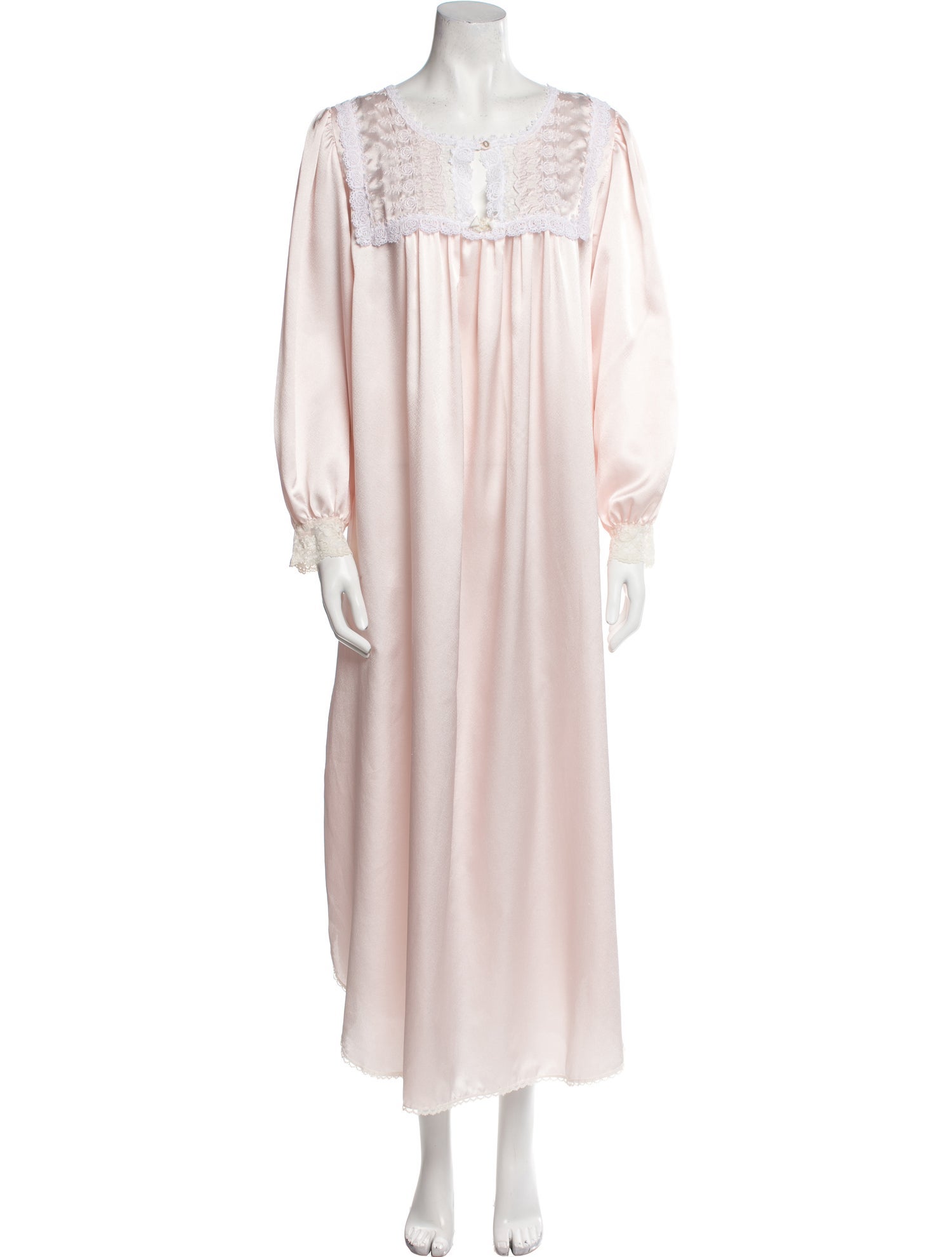 Christian Dior Lace Trim Embellishment Nightgown