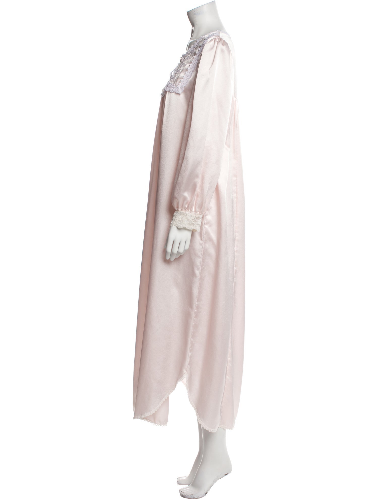 Christian Dior Lace Trim Embellishment Nightgown