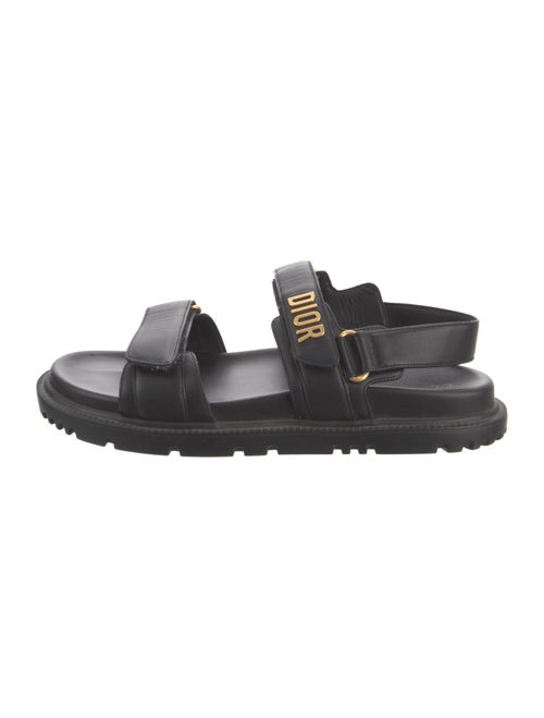 Christian Dior Signature Logo Leather Slides