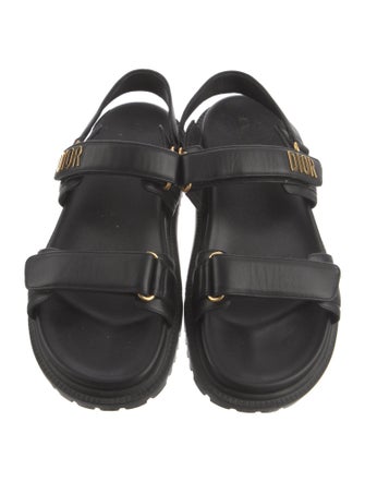 Christian Dior Signature Logo Leather Slides