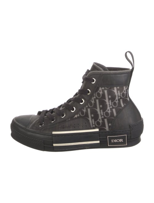 Christian Dior Diorissimo Pattern Canvas Wedge Sneakers