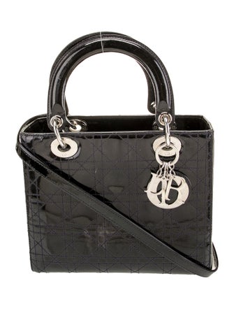 Christian Dior Patent Leather Top Handle Bag
