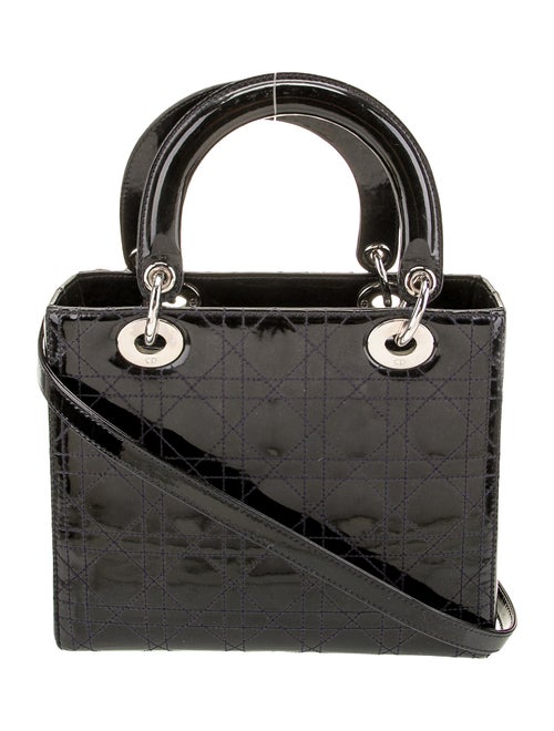 Christian Dior Patent Leather Top Handle Bag