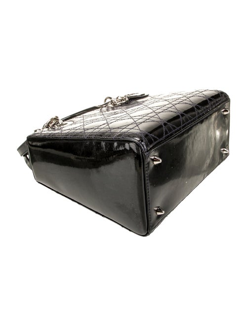 Christian Dior Patent Leather Top Handle Bag