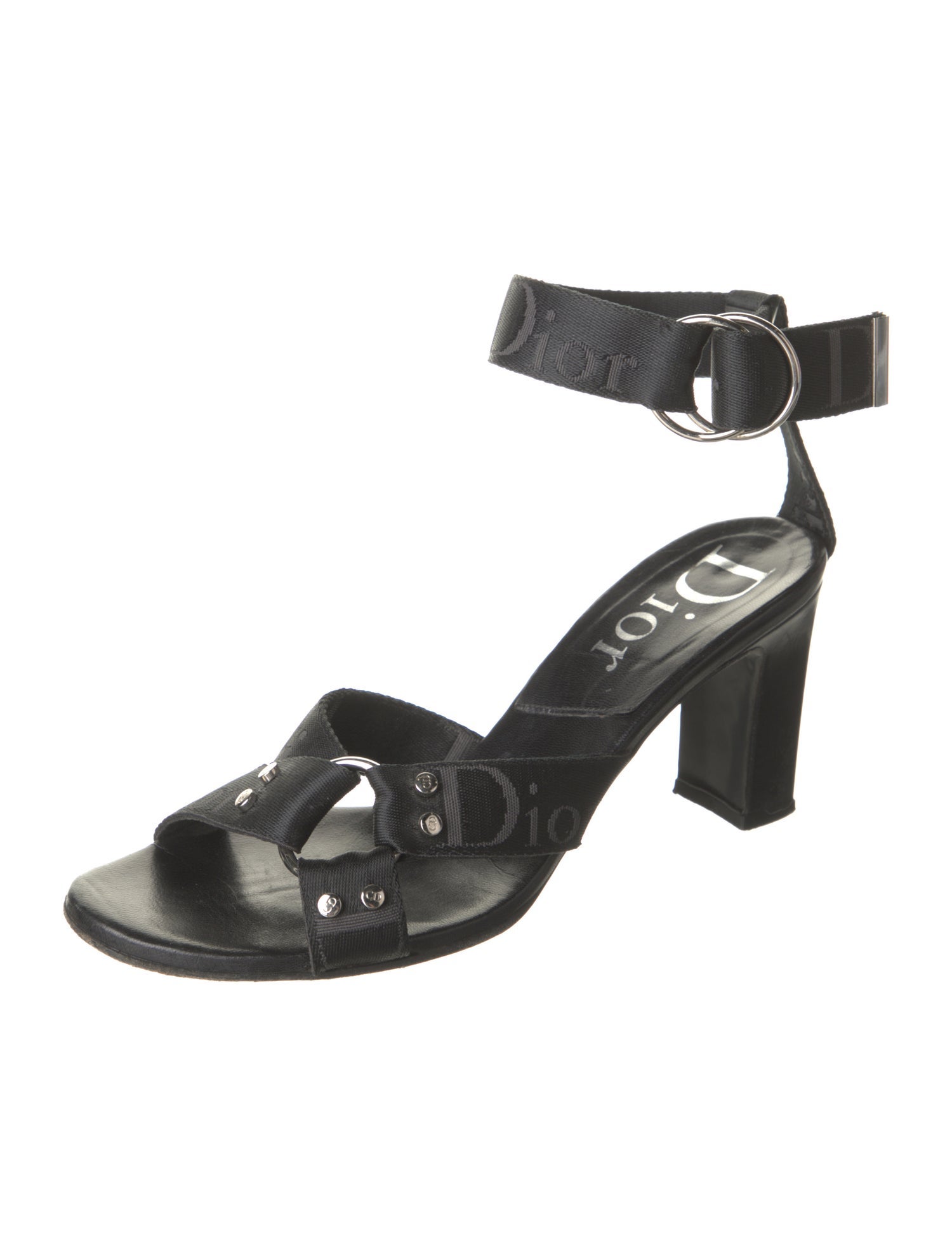 Christian Dior Signature Logo Canvas Sandals