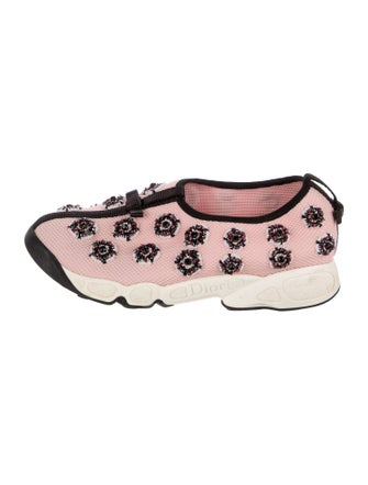 Christian Dior Mesh Floral Print Sneakers