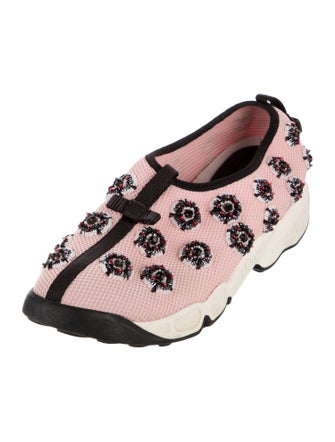 Christian Dior Mesh Floral Print Sneakers