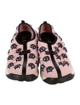 Christian Dior Mesh Floral Print Sneakers