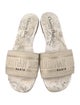 Christian Dior Canvas Printed Slides