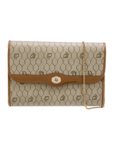 Christian Dior Crossbody Bags Signature Honeycomb Vintage