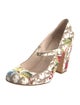 Christian Dior Diorissimo Pattern Canvas Pumps