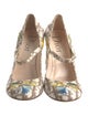 Christian Dior Diorissimo Pattern Canvas Pumps