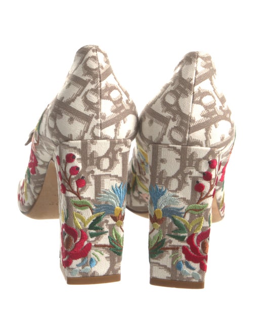 Christian Dior Diorissimo Pattern Canvas Pumps