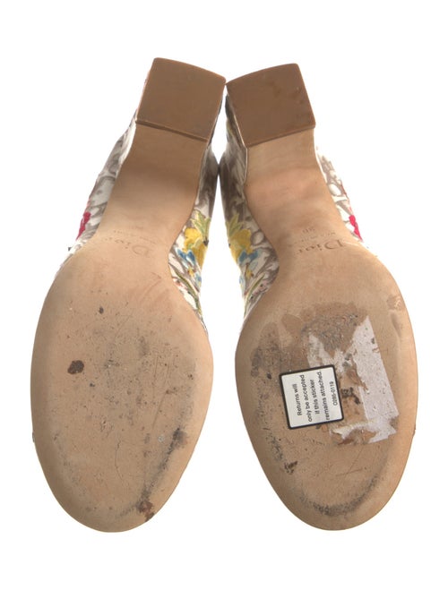 Christian Dior Diorissimo Pattern Canvas Pumps