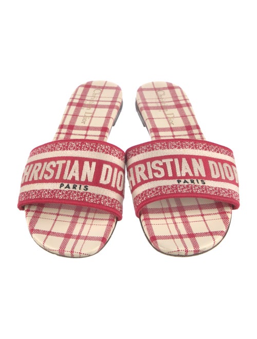 Christian Dior Canvas Printed Slides