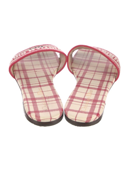 Christian Dior Canvas Printed Slides