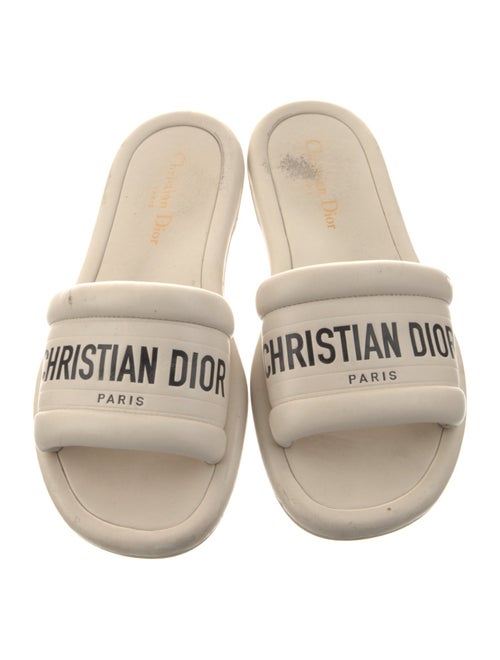 Christian Dior Leather Printed Slides