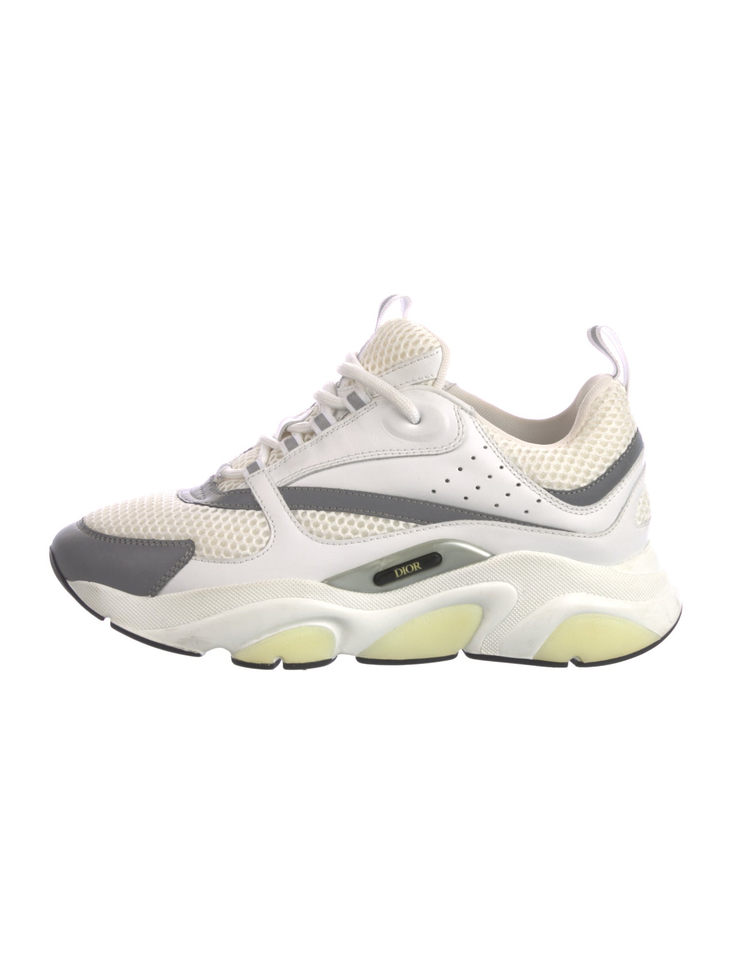 DIOR MEN B22 'White Silver' Athletic Sneakers