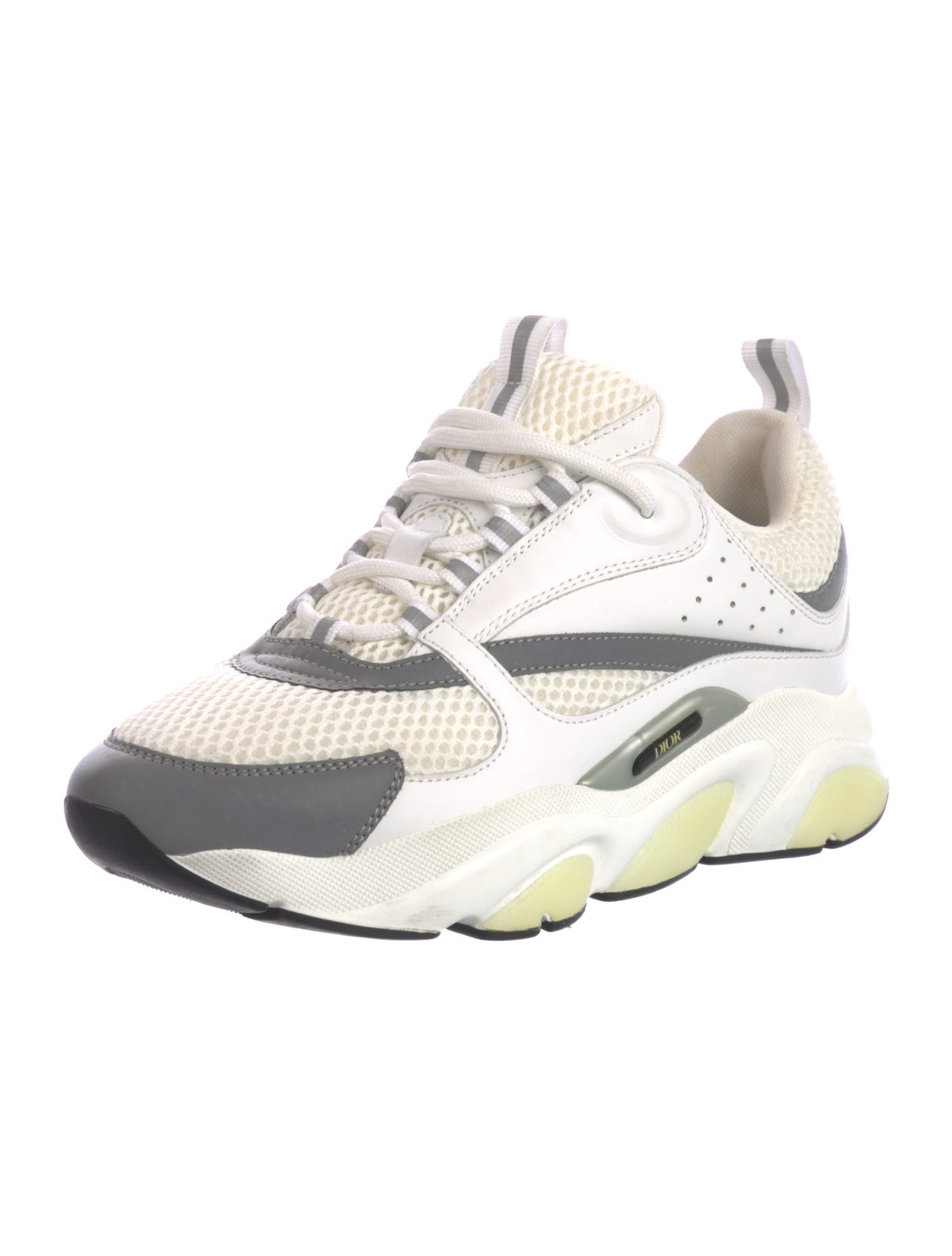 DIOR MEN B22 'White Silver' Athletic Sneakers