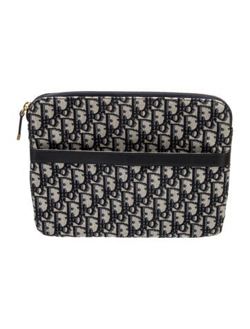 Christian Dior Clutches Oblique Jacquard Travel Case