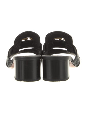 Christian Dior Signature Logo Leather Slides