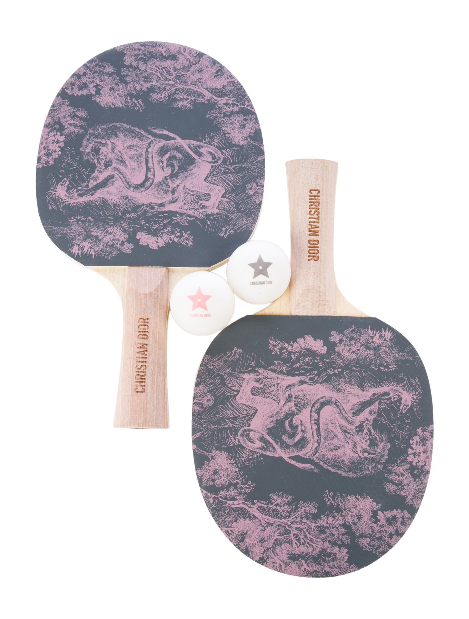 Christian Dior Pair of Dioriviera Table Tennis Rackets w/ Tags